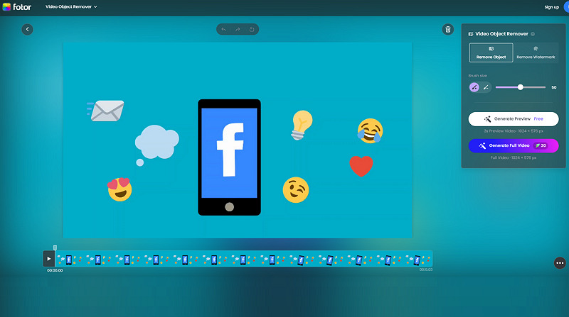 Fotor video object remover