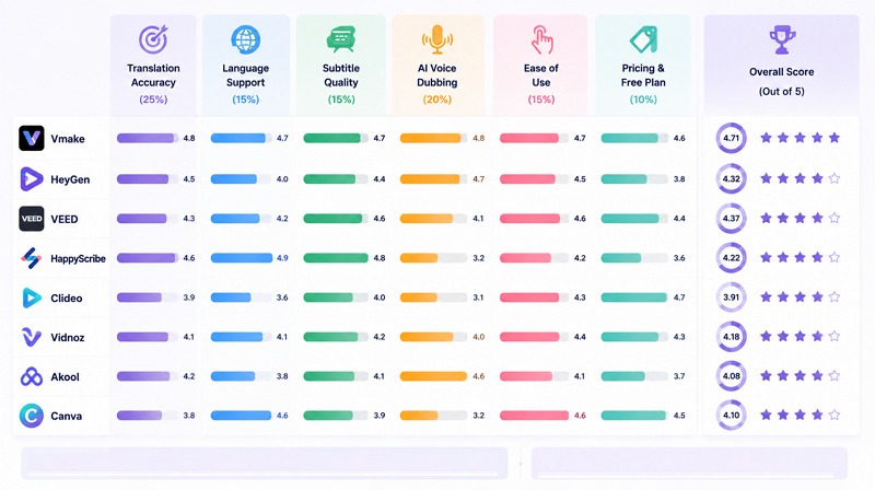 How We Evaluated the Best AI Video Translators