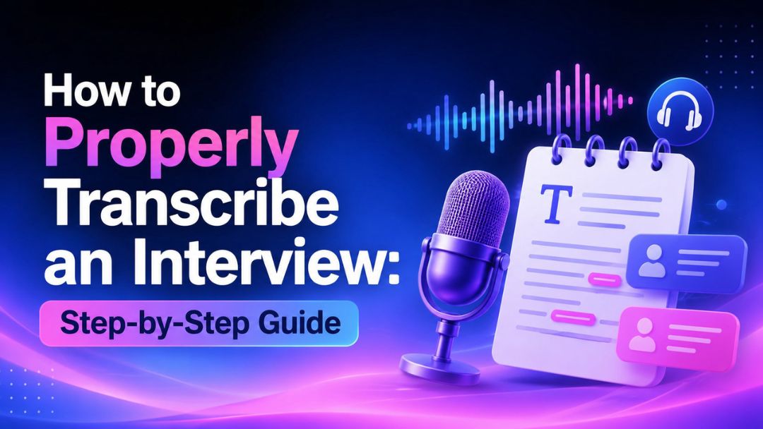 how to properly transcribe an interview 