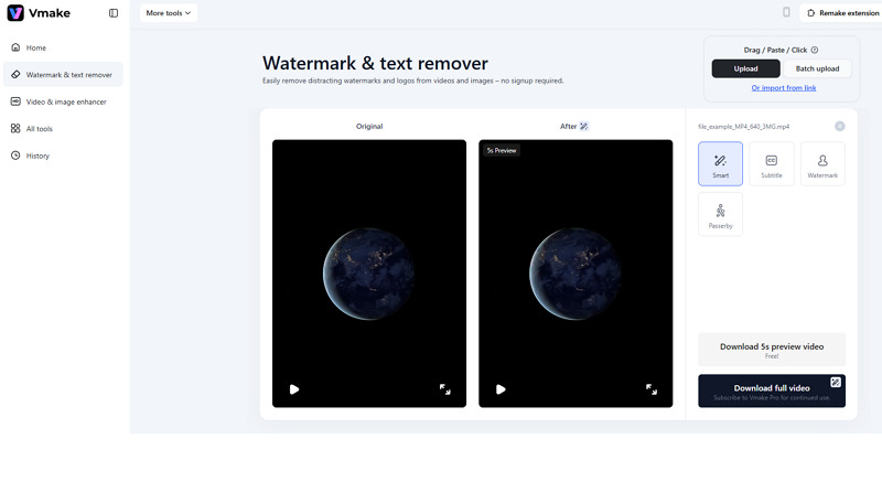Vmake video watermark remover