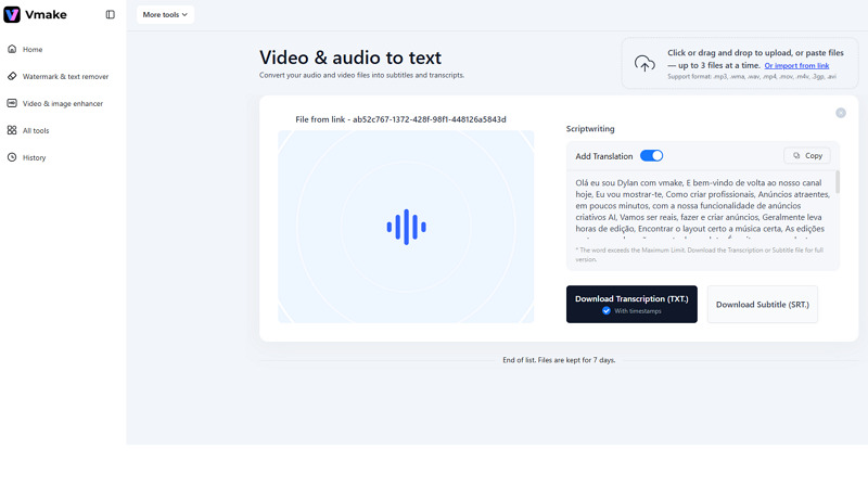 AI Transcribe YouTube Video
