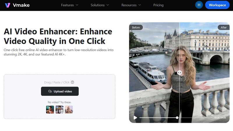 Upload 240p Video in Vmake