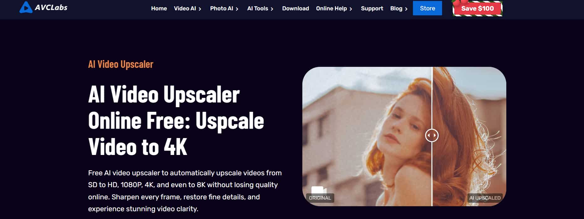 AI video upscaling