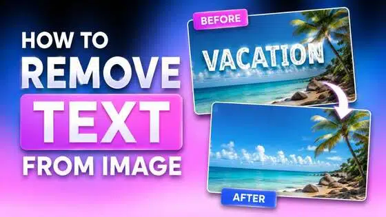 how to remove text from image