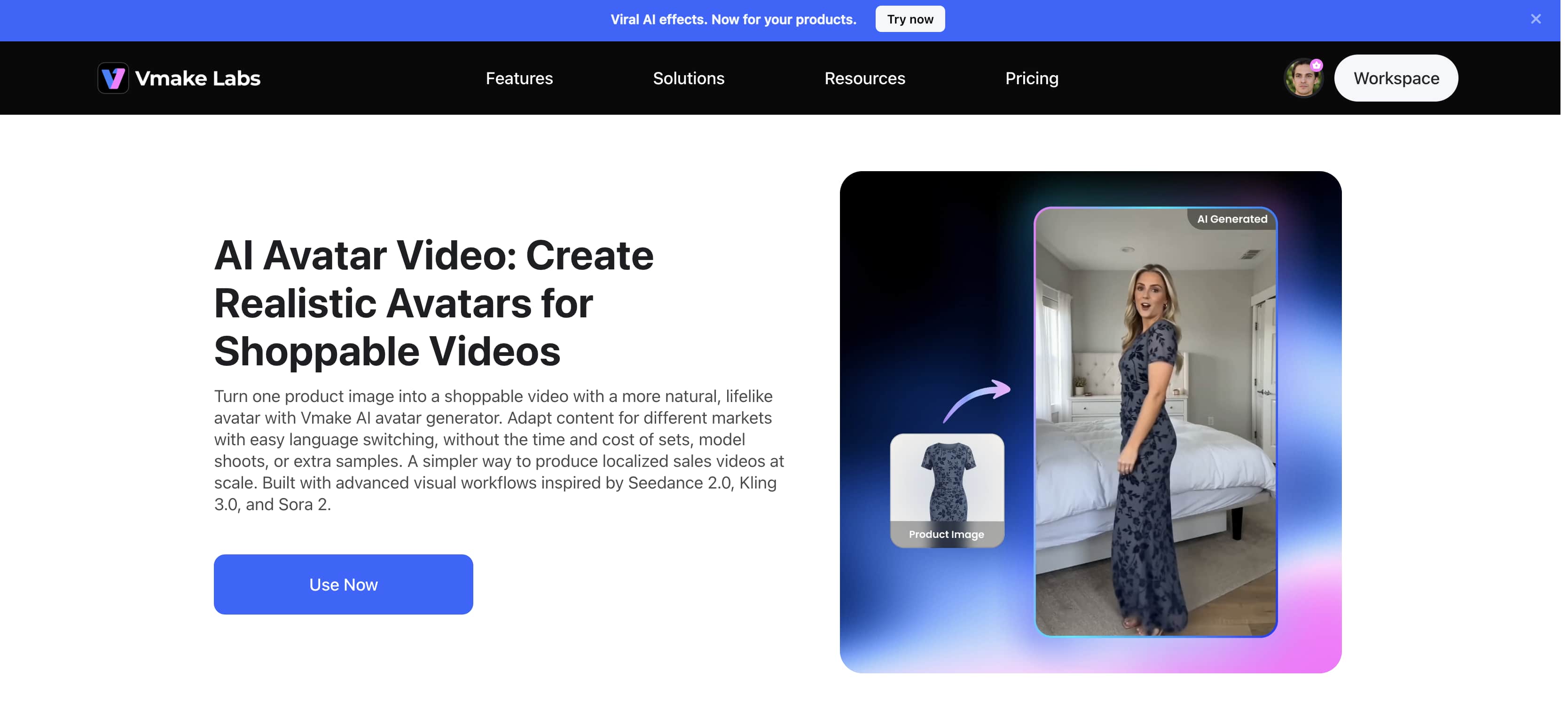 Vmake AI avatar generator