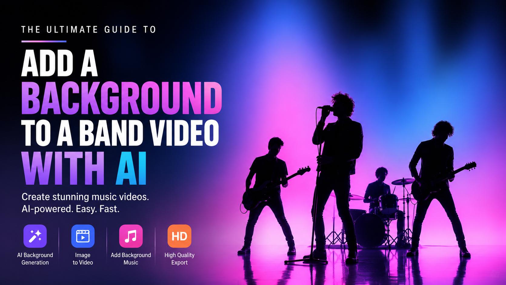 add a background to a band video with ai