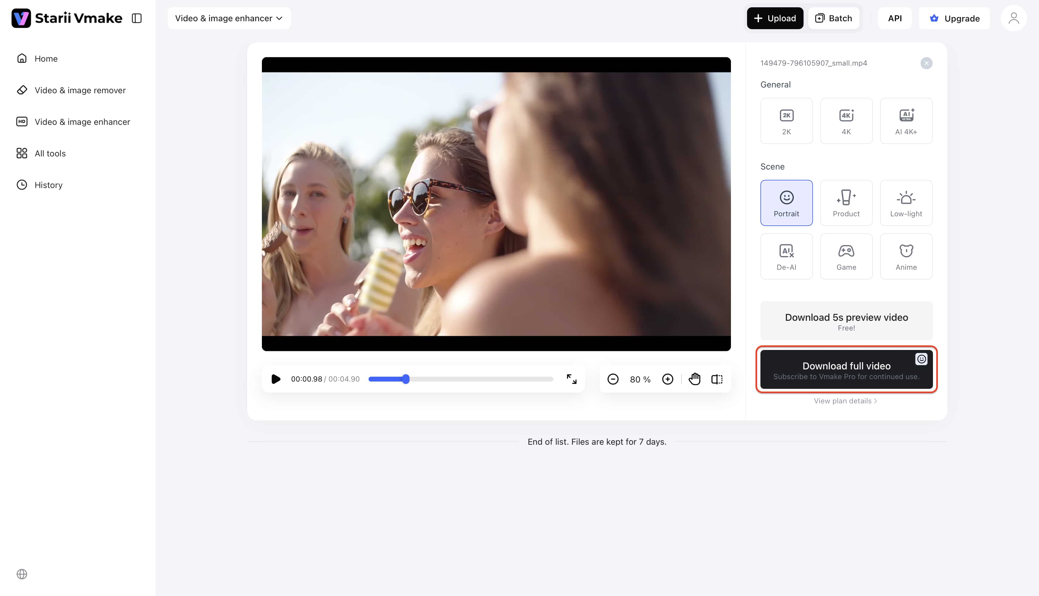 Click the final export button