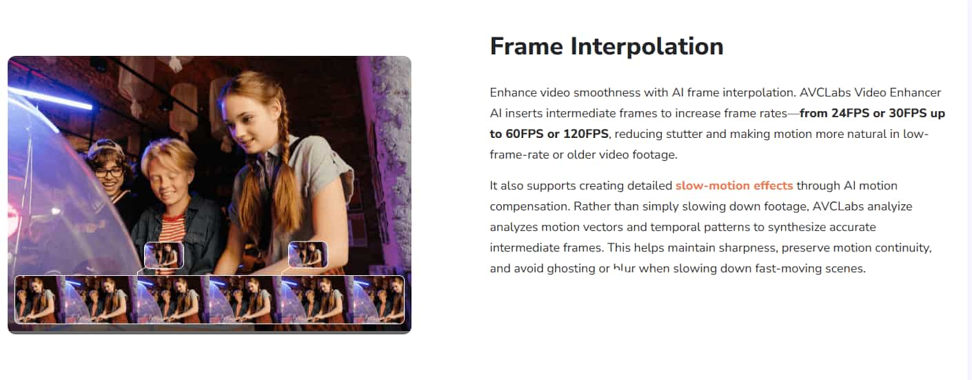 Frame interpolation