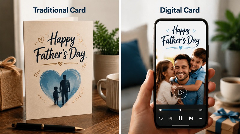 Traditional Cards vs Digital Father’s Day Cards
