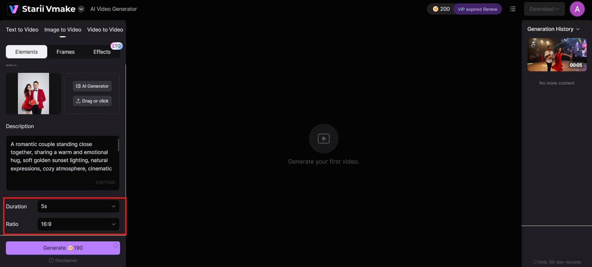 Adjust settings