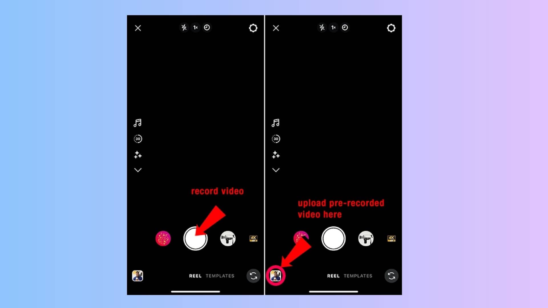 Record or Upload Your Video Clips