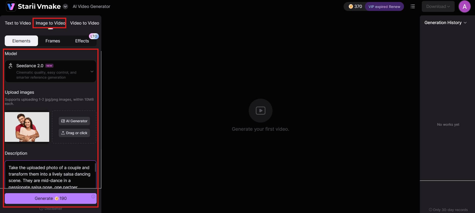 Choose mode, model and adjust settings