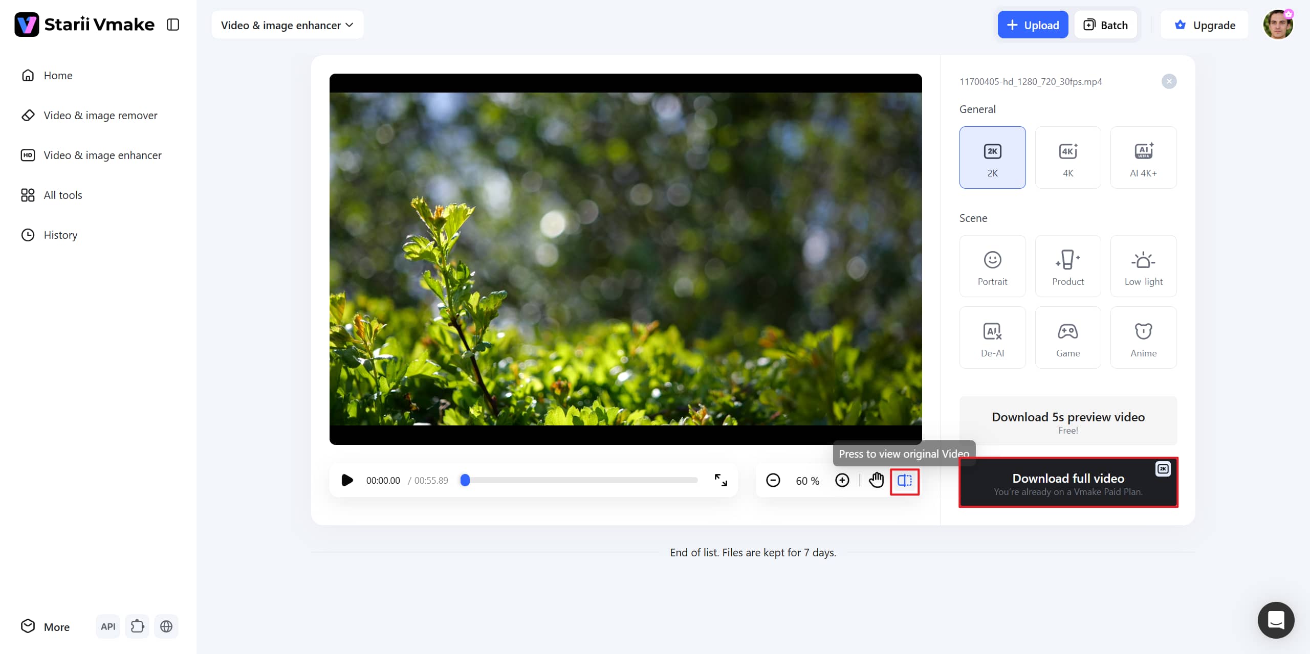 Preview and Export