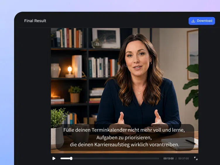 Export your German video