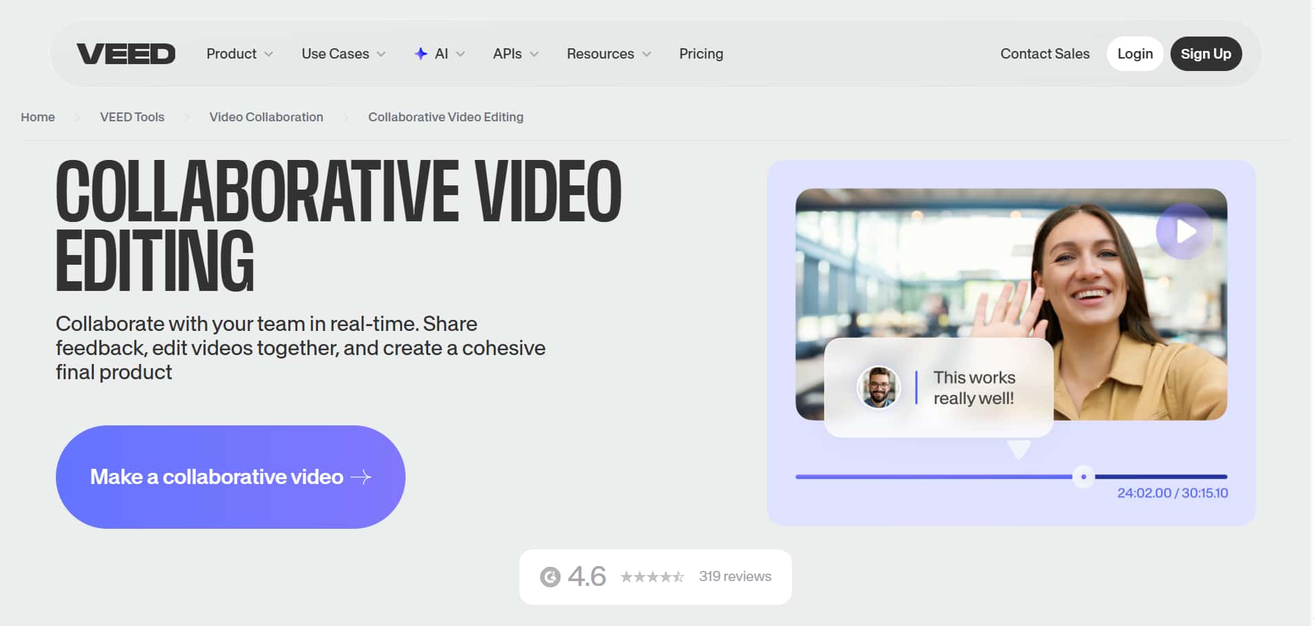 Collaboration within team for editing