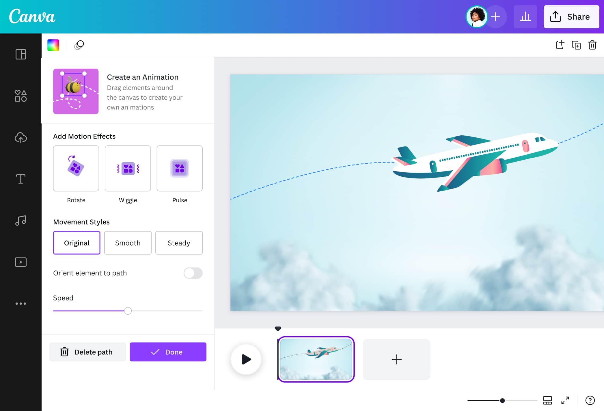 Canva: Best for graphic-heavy, template-driven social content for non-editors