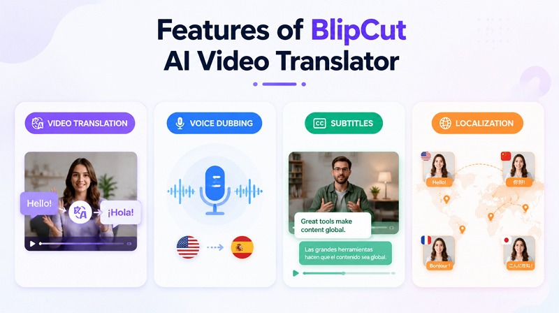 Features of BlipCut AI Video Translator