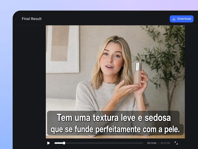 Export your localized video