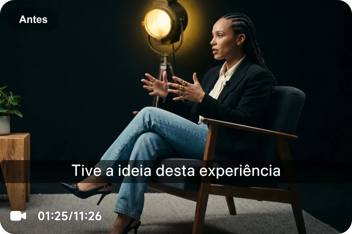Edição posterior facilitada após a remoção das legendas