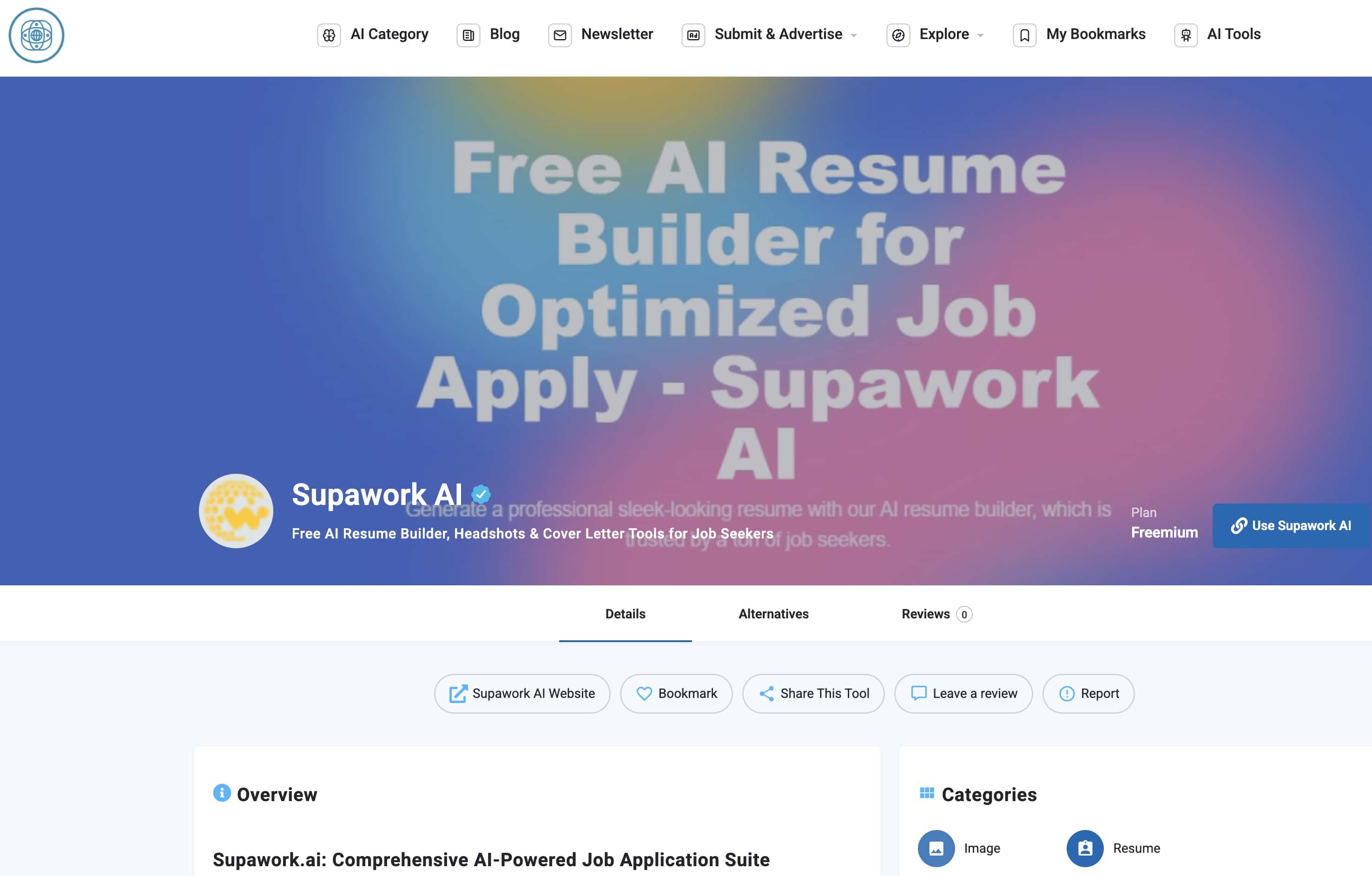 Career Tools - where Supawork actually shines