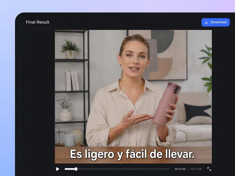 Export your localized video