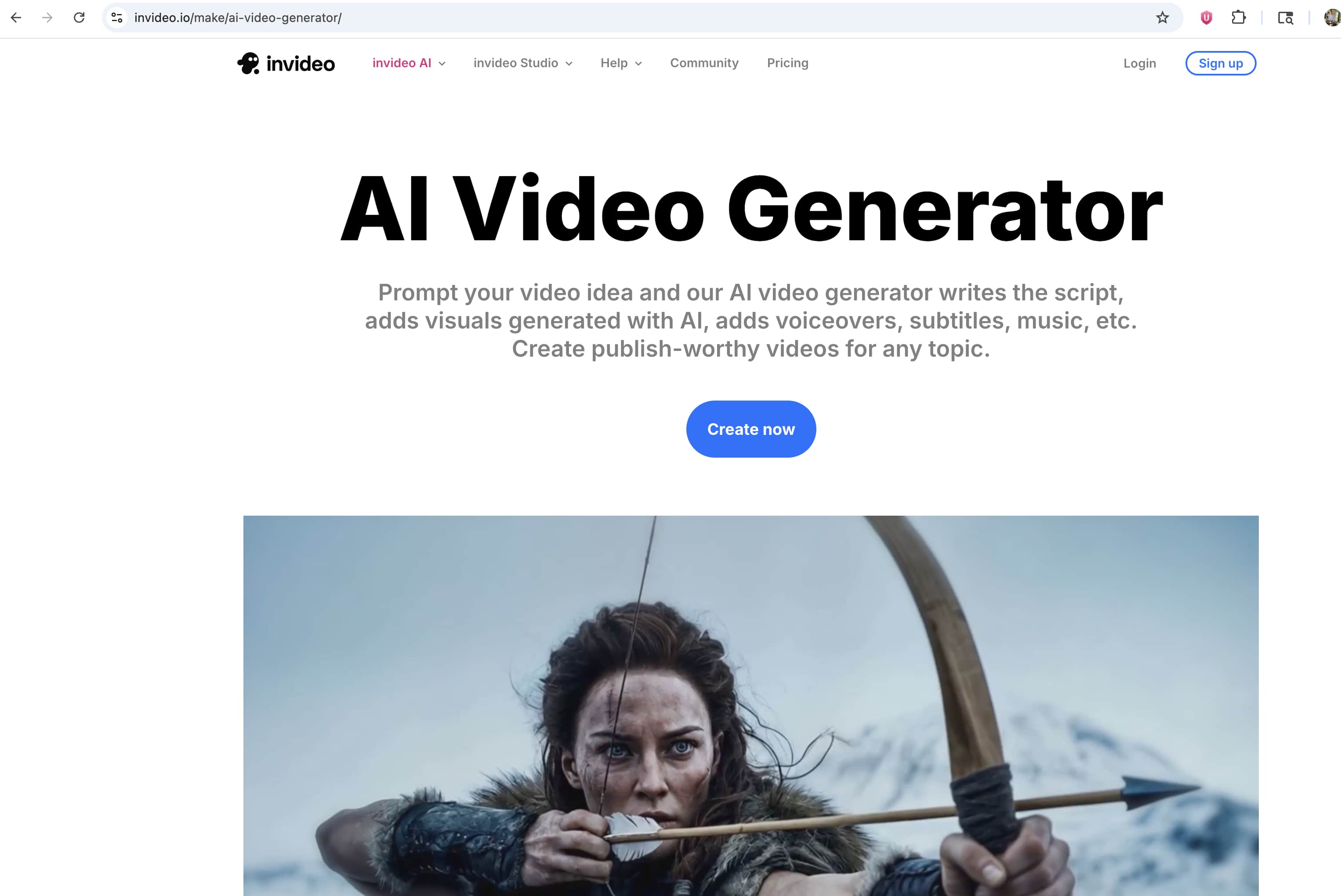 Invideo AI: Best for rapid text-to-video scripting and immediate social media workflows