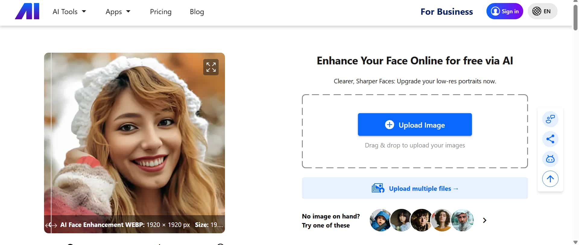 Face enhancement mode