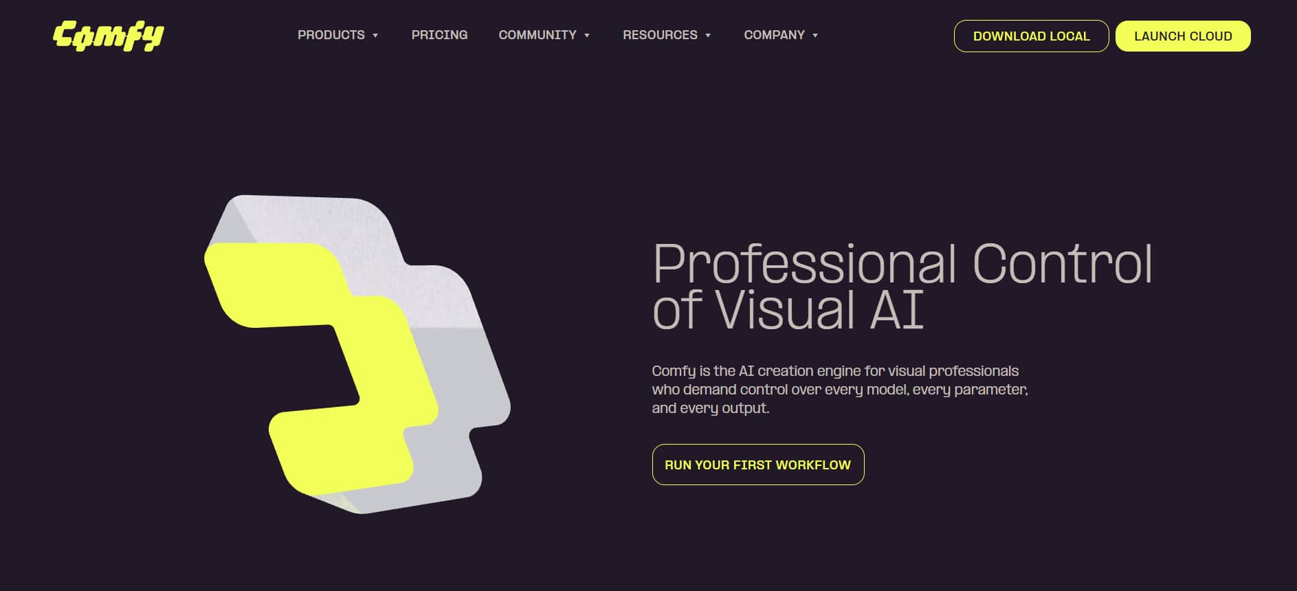 ComfyUI homepage