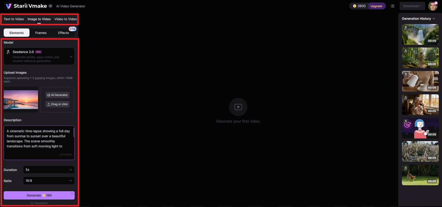 Set up your video creation