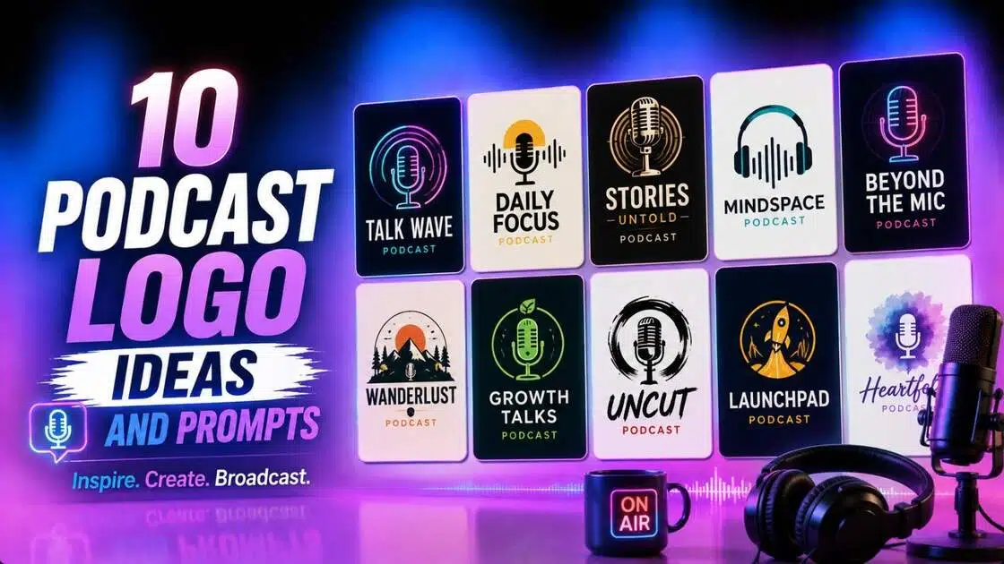 10 Podcast Logo Ideas and Prompts to Inspire Your Next Design