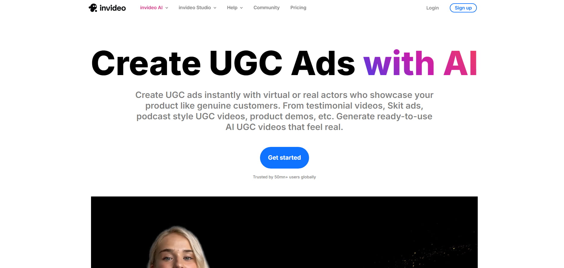 Invideo UGC Ad maker