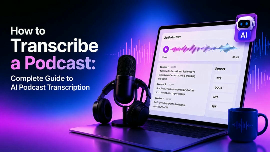 transcribe podcast