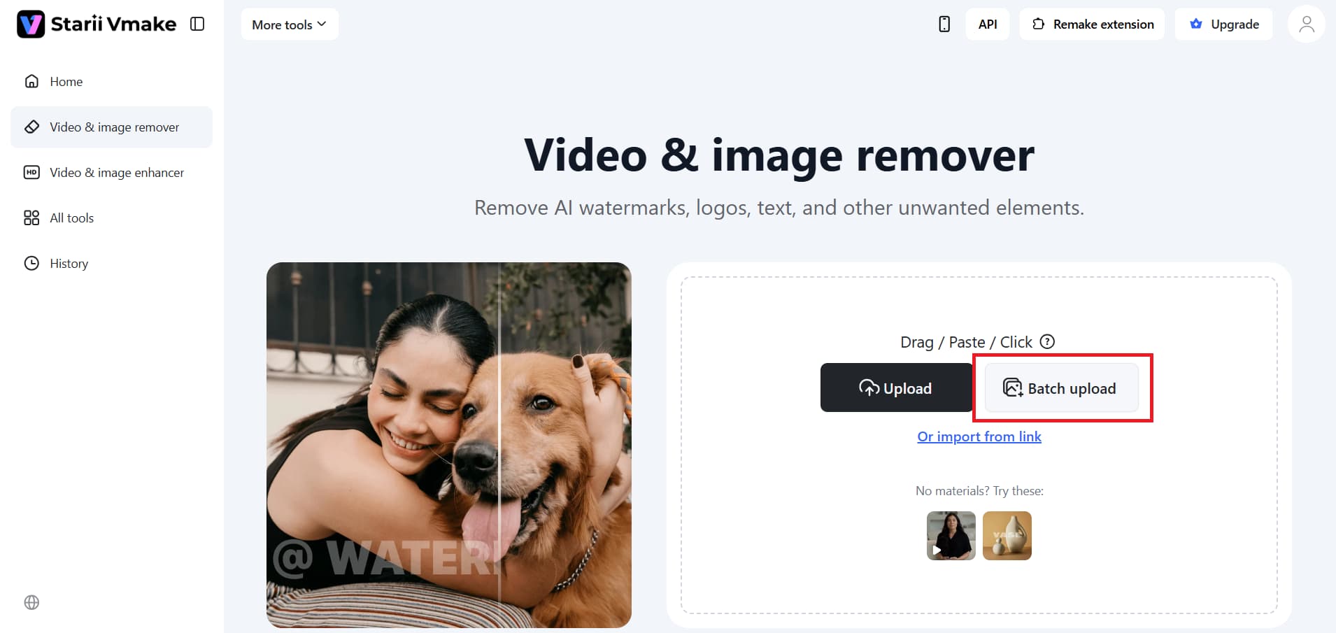 Use the batch process option