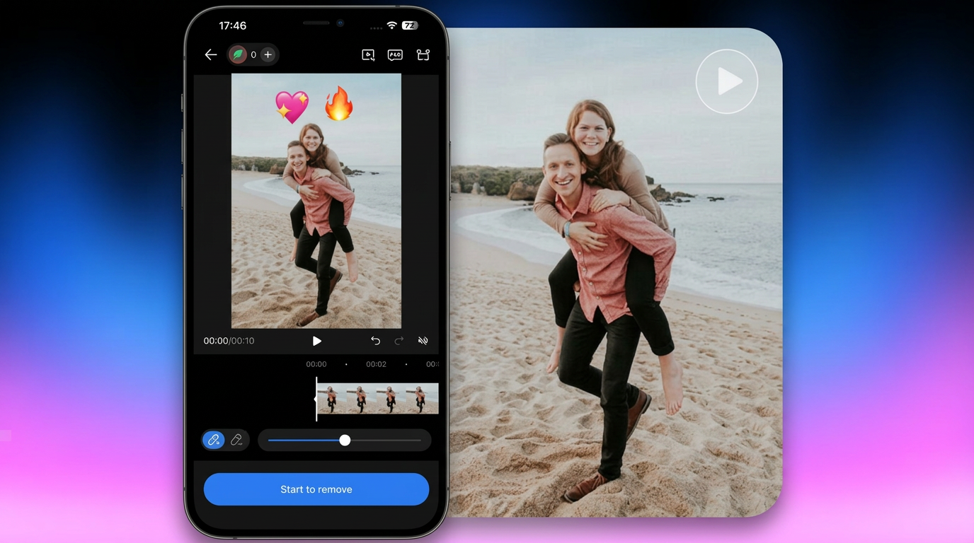 remove emoji from video