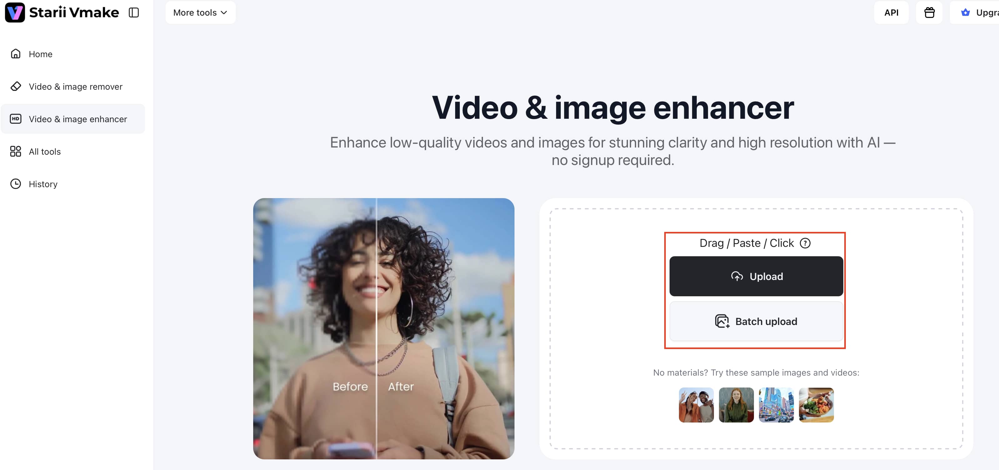 Upload the video