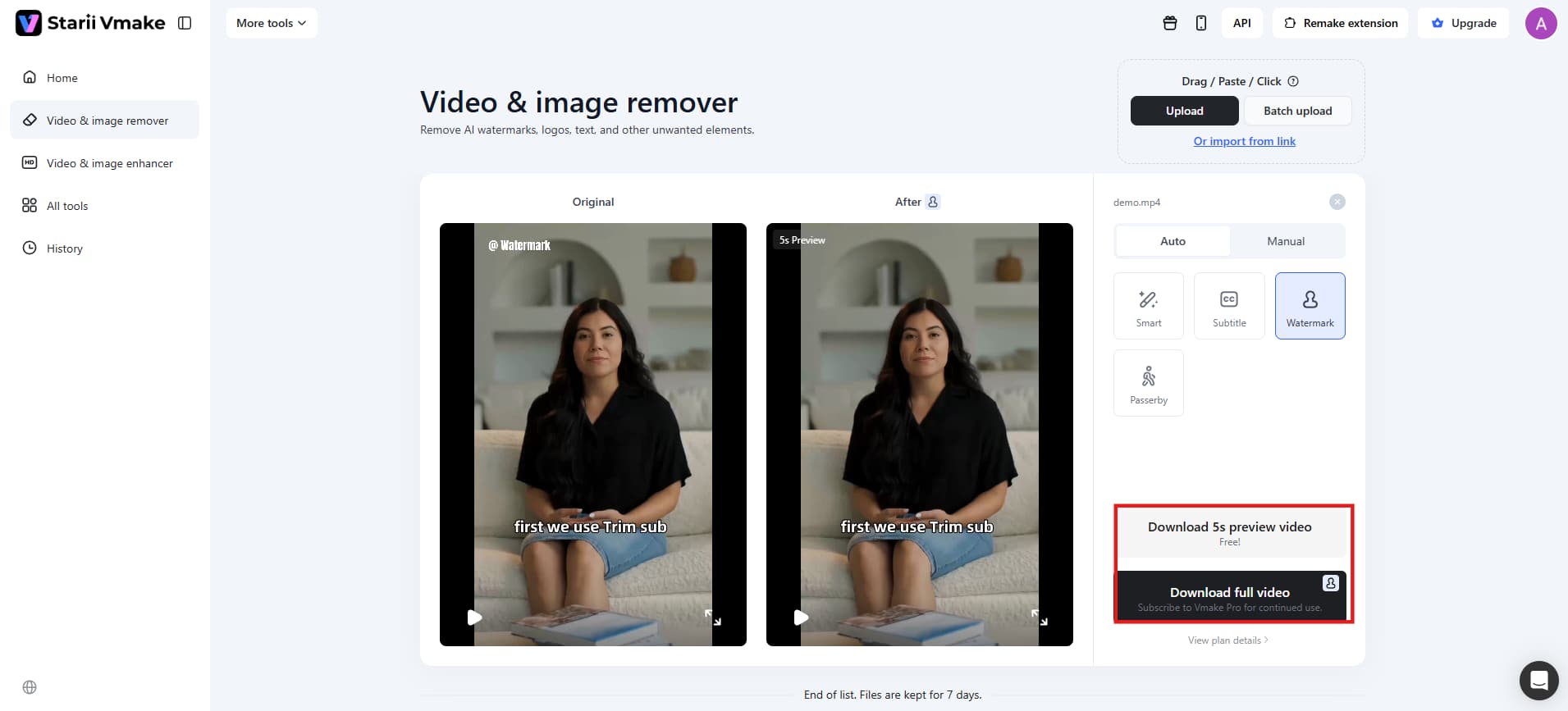 Preview and export