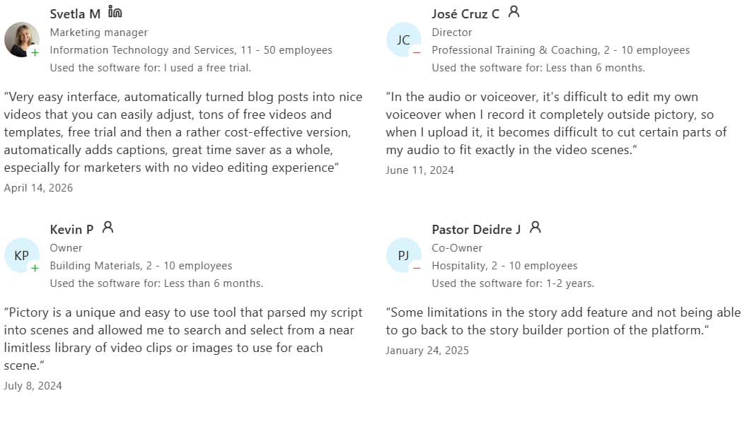 Capterra Pictory AI review