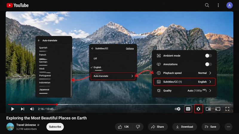 How to Turn On Auto-Translated Subtitles