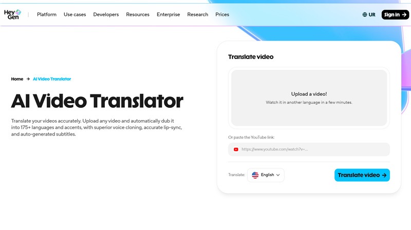 heygen video translator