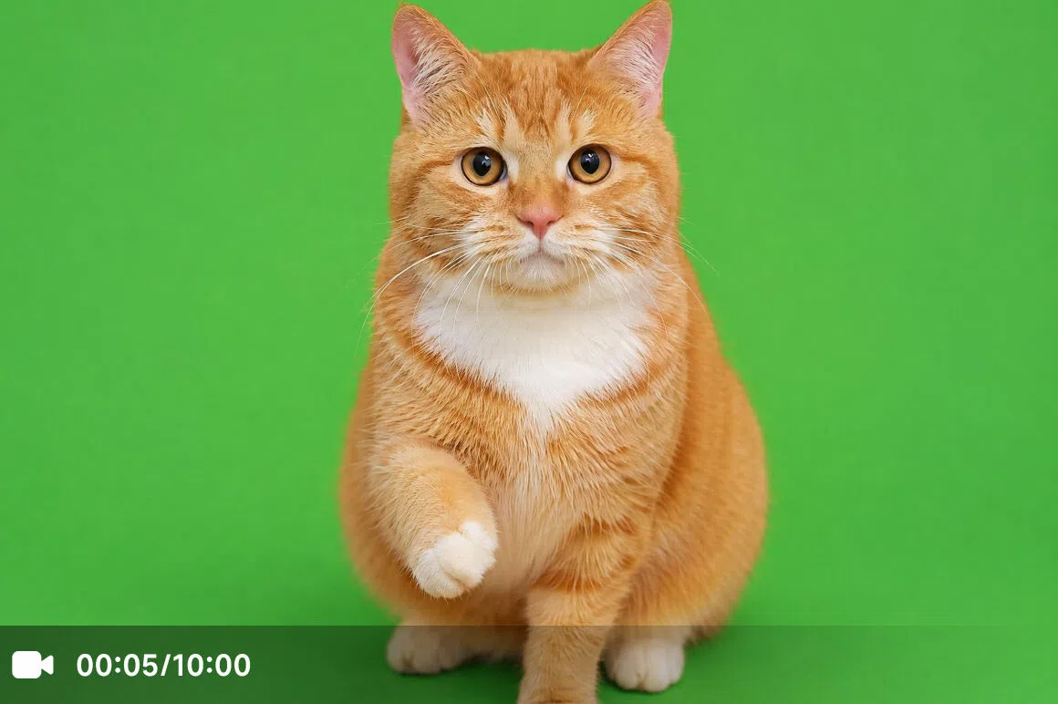 Solid green background output
