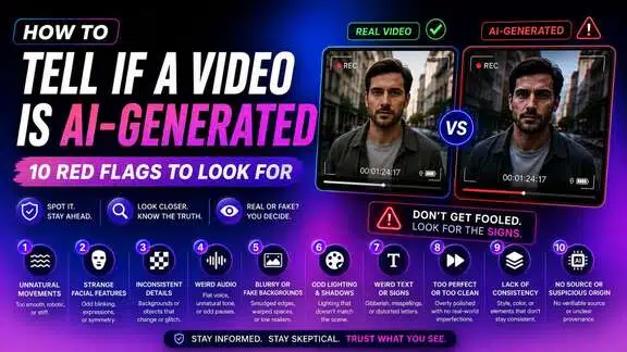 how to tell if a video is ai generated