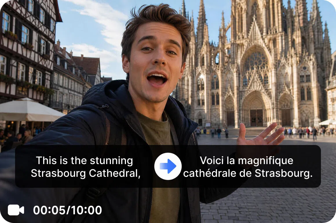Accurate French subtitles generated automatically