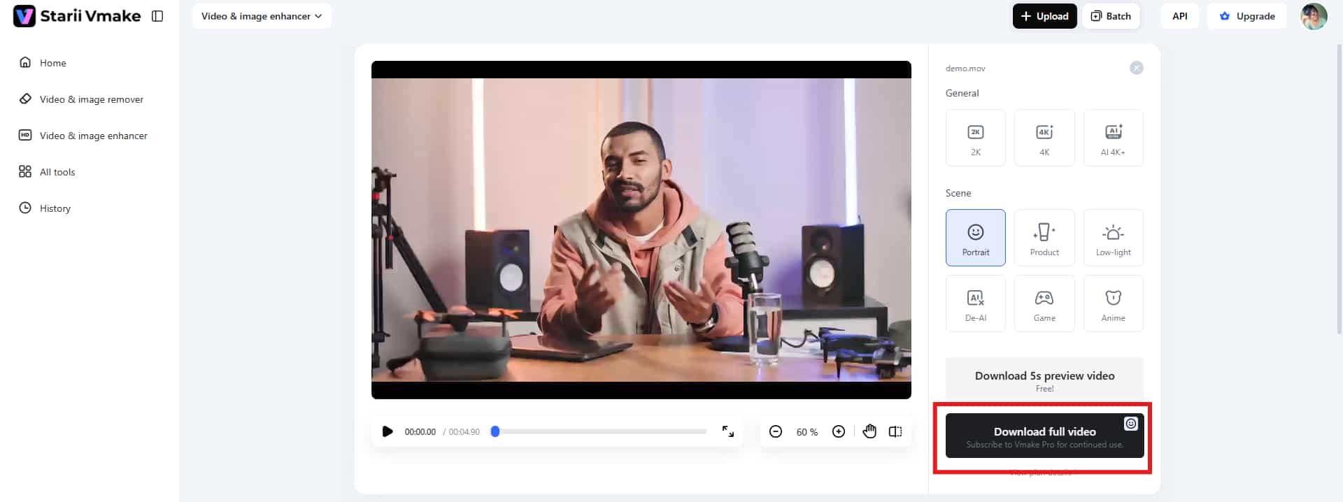 export the final clip