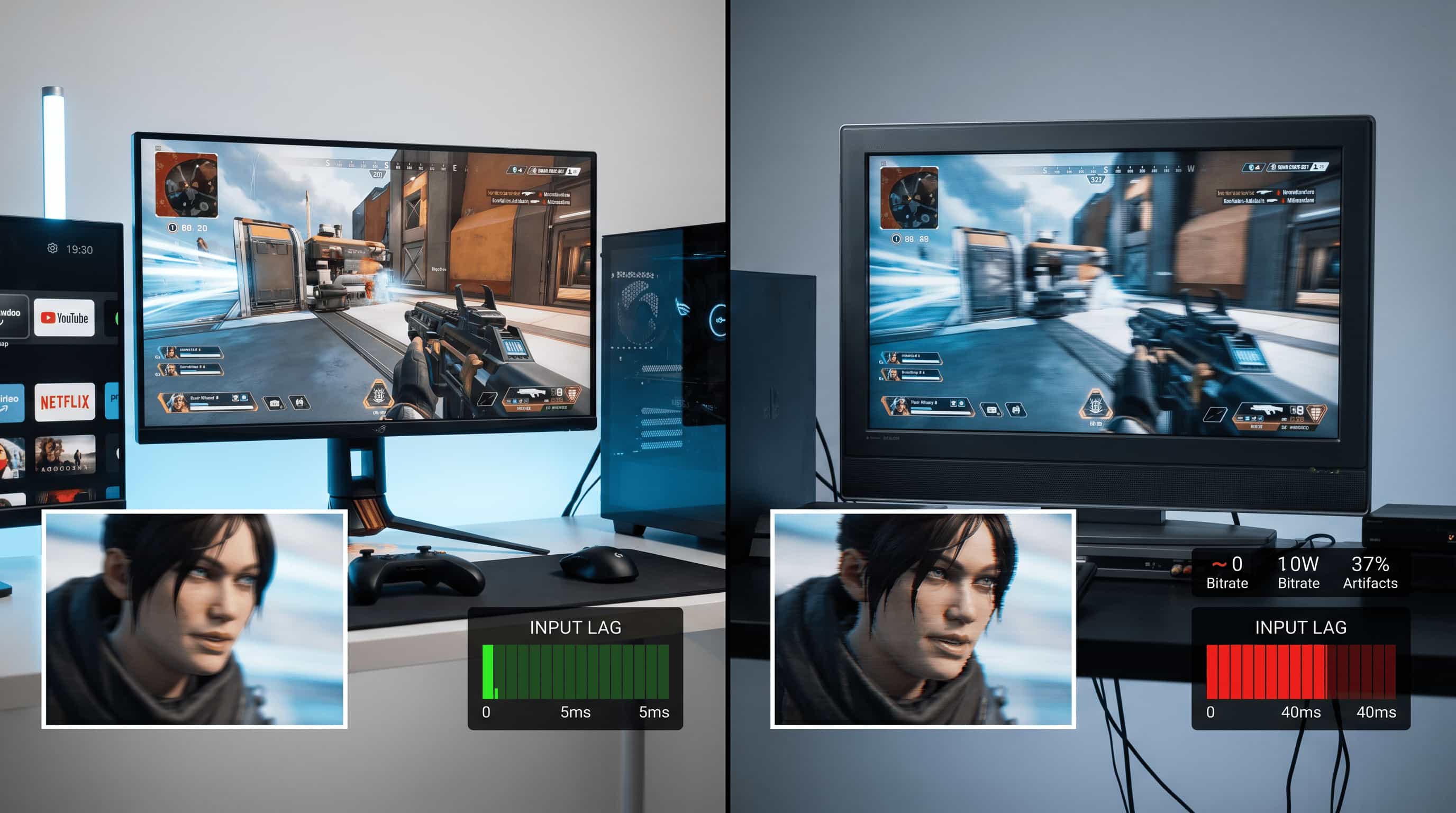 1080p vs 1080i streaming and gaming quality comparison. 
