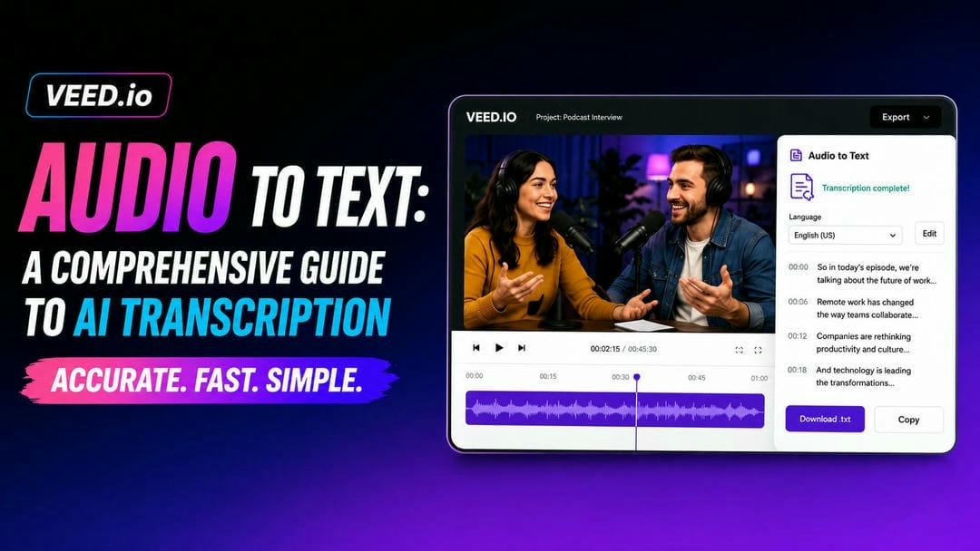 veed.io audio to text