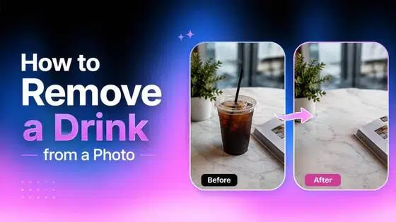 how to remove a drink from a photo