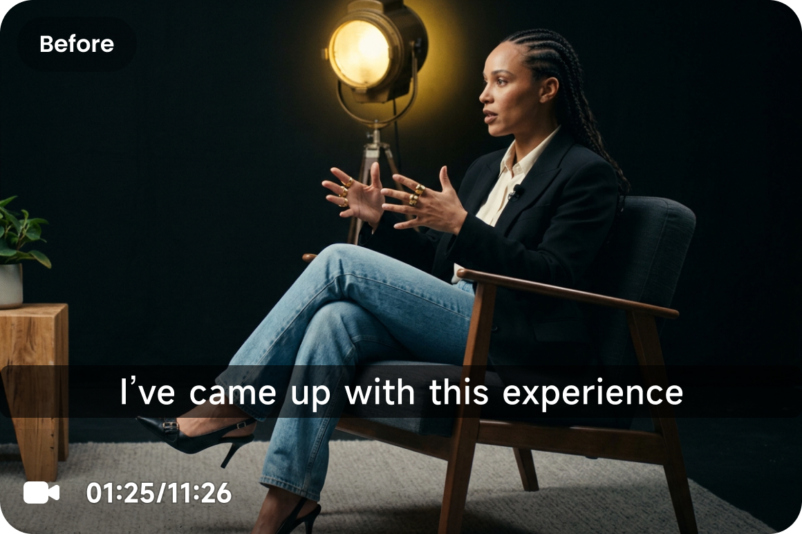 Easier follow-up editing after subtitle removal