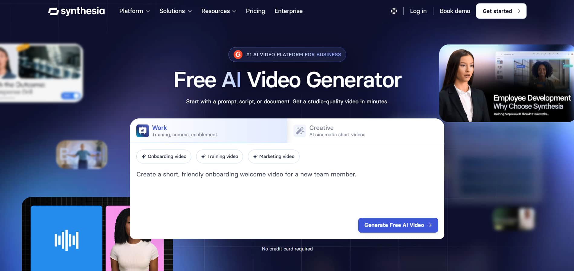 Synthesia video generator