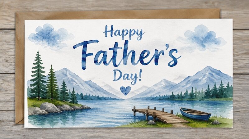 Watercolor Father’s Day Cards