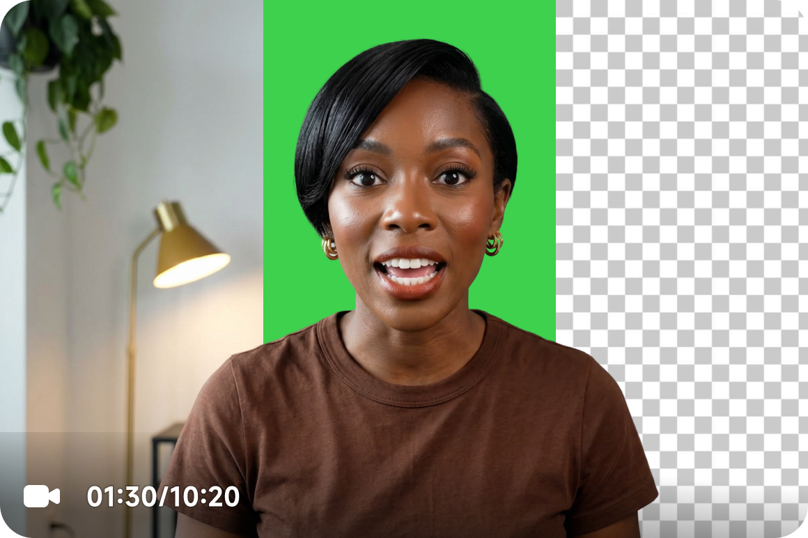 Export green screen or transparent background video